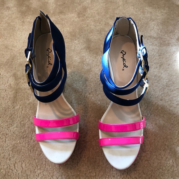 Color block platform sandals - Picture 2 of 5